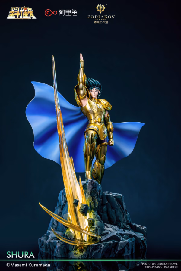 Saint Seiya Zodiakos Studio Gold Saint Shura Licensed Resin Statue 1