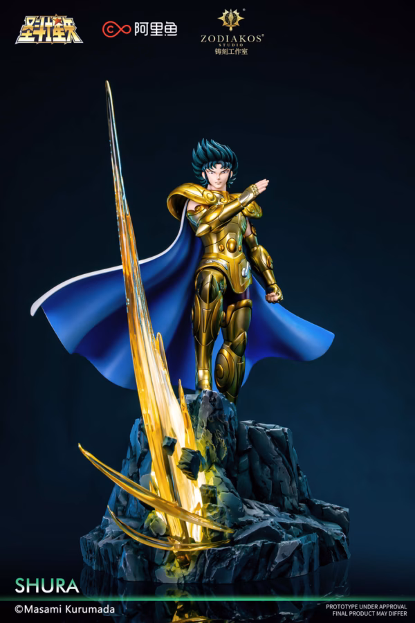 Saint Seiya Zodiakos Studio Gold Saint Shura Licensed Resin Statue 3