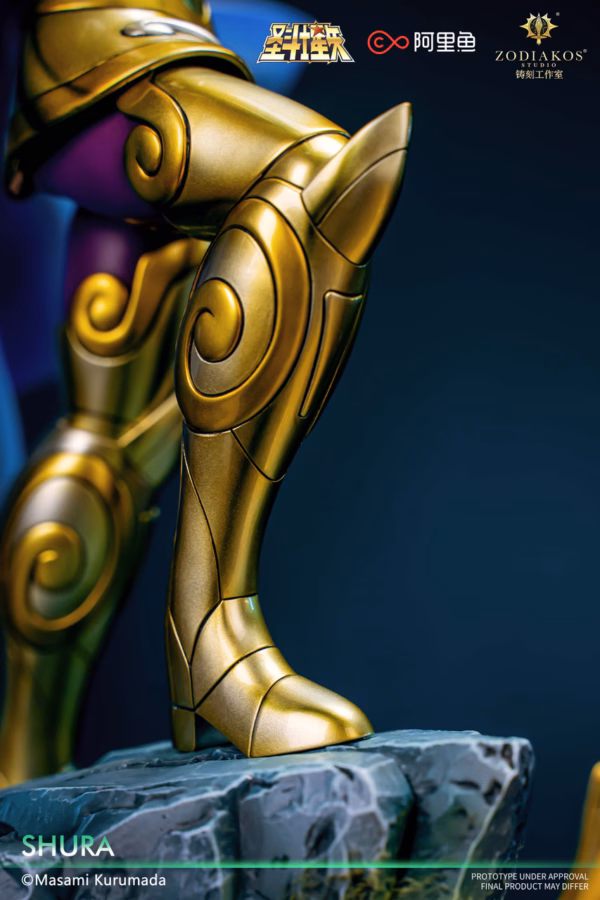 Saint Seiya Zodiakos Studio Gold Saint Shura Licensed Resin Statue 5