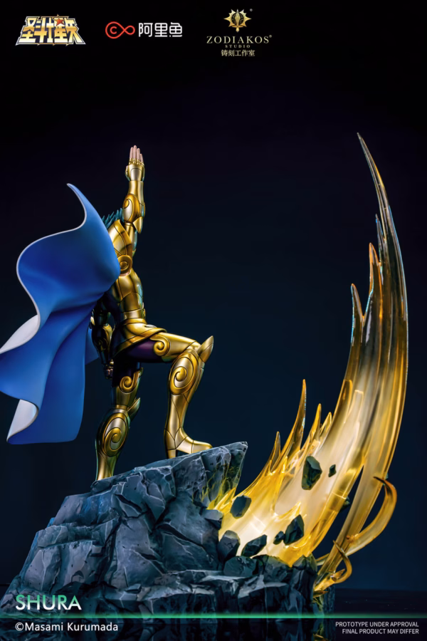 Saint Seiya Zodiakos Studio Gold Saint Shura Licensed Resin Statue 7