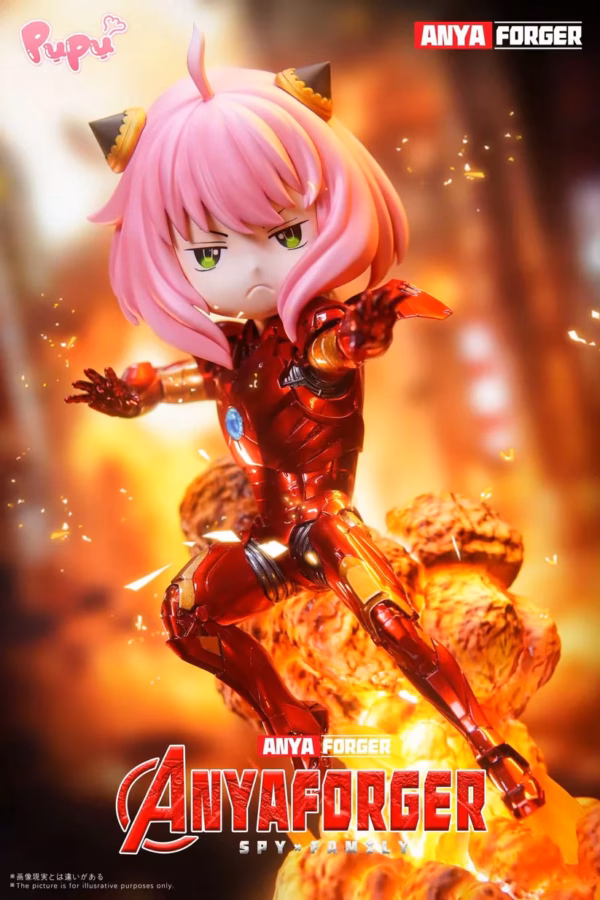 Spy x Family PuPu Studio Anya Cosplay Iron Man Resin Statue 2
