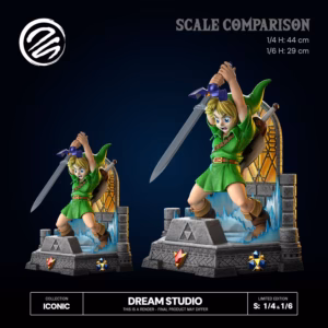 The Legend of Zelda Dream Studio Ocarina Of Time Link Pulling Master Sword Resin Statue