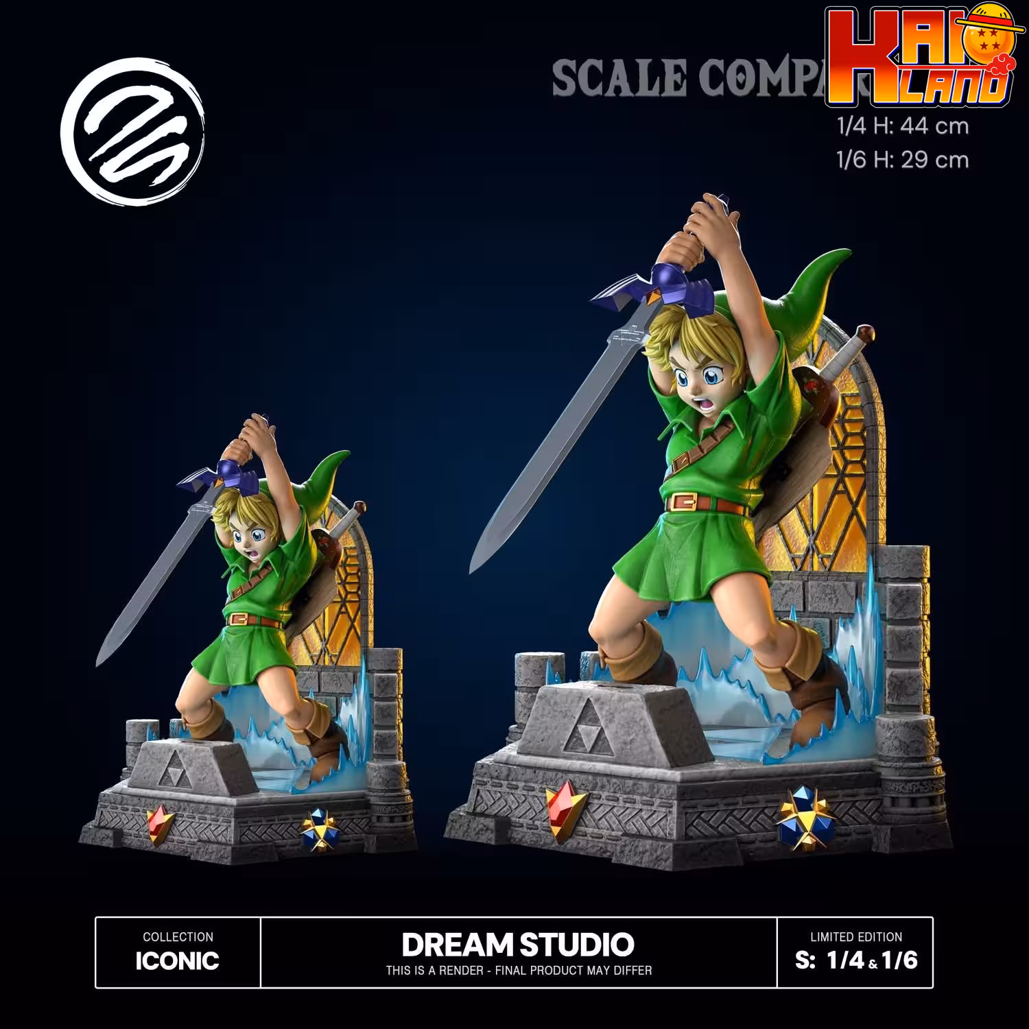 The Legend of Zelda Dream Studio Ocarina Of Time Link Pulling Master Sword Resin Statue