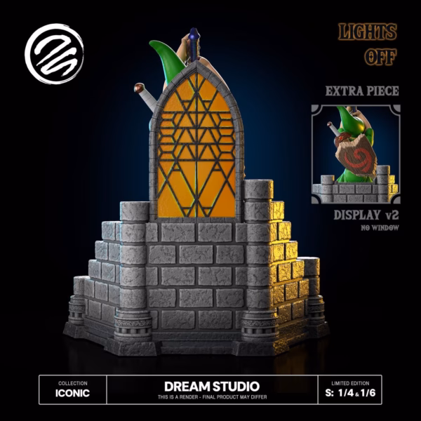 The Legend of Zelda Dream Studio Ocarina Of Time Link Pulling Master Sword Resin Statue 6