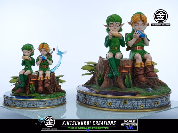 The Legend of Zelda Kintsukuroi Creations Link x Saria Diorama Resin Statue 1 1