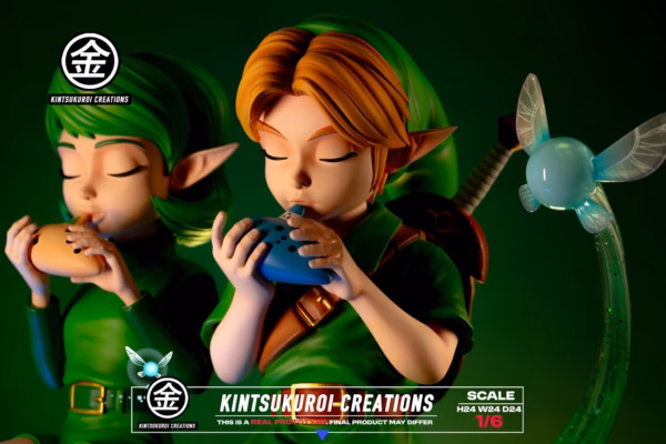 The Legend of Zelda Kintsukuroi Creations Link x Saria Diorama Resin Statue 3