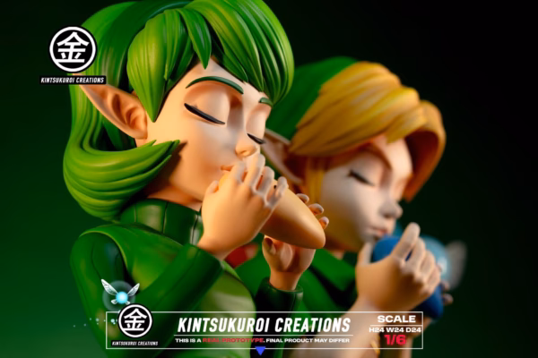 The Legend of Zelda Kintsukuroi Creations Link x Saria Diorama Resin Statue 4