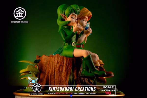The Legend of Zelda Kintsukuroi Creations Link x Saria Diorama Resin Statue 5