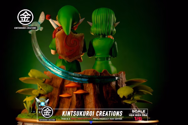 The Legend of Zelda Kintsukuroi Creations Link x Saria Diorama Resin Statue 7
