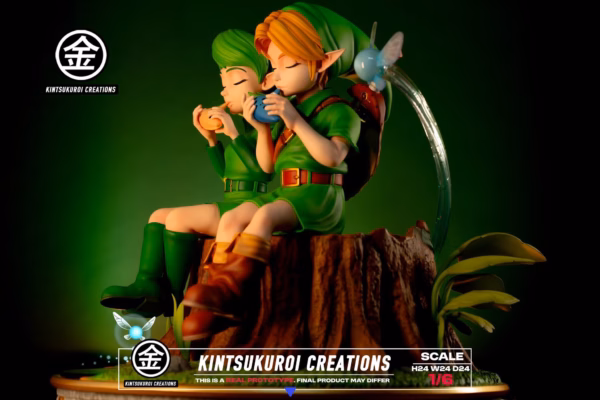 The Legend of Zelda Kintsukuroi Creations Link x Saria Diorama Resin Statue 8