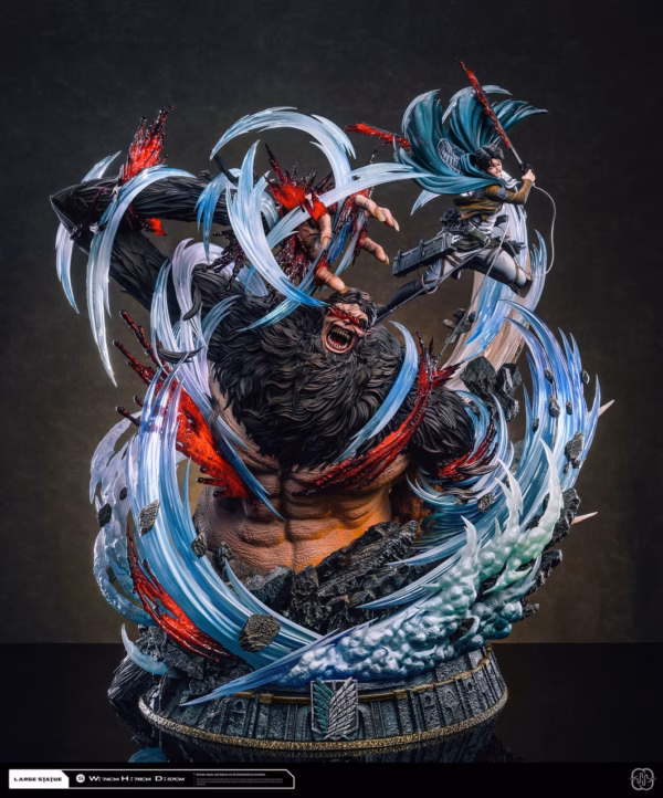 Attack on Titan Hertz Studio Levi vs Zeke V2 Resin Statue 1