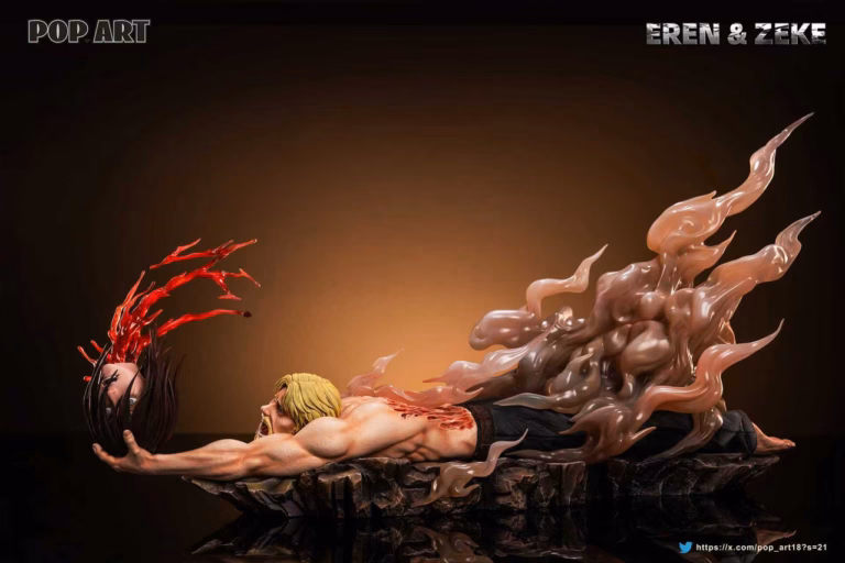 Attack on Titan POP ART Studio Eren x Zeke Resin Statue
