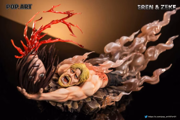 Attack on Titan POP ART Studio Eren x Zeke Resin Statue 4