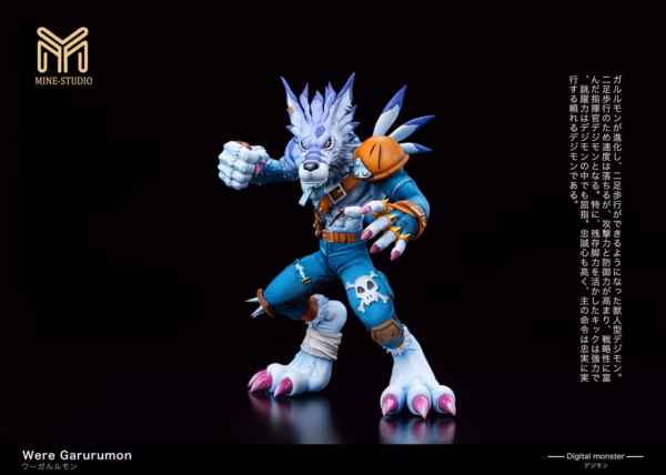 Digimon Mine Studio Geast Garurumon Resin Statue 3
