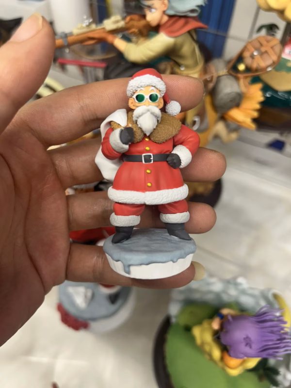 Dragon Ball Shi Guang Ji Studio Christmas Master Roshi x Krilin Resin Statue 3