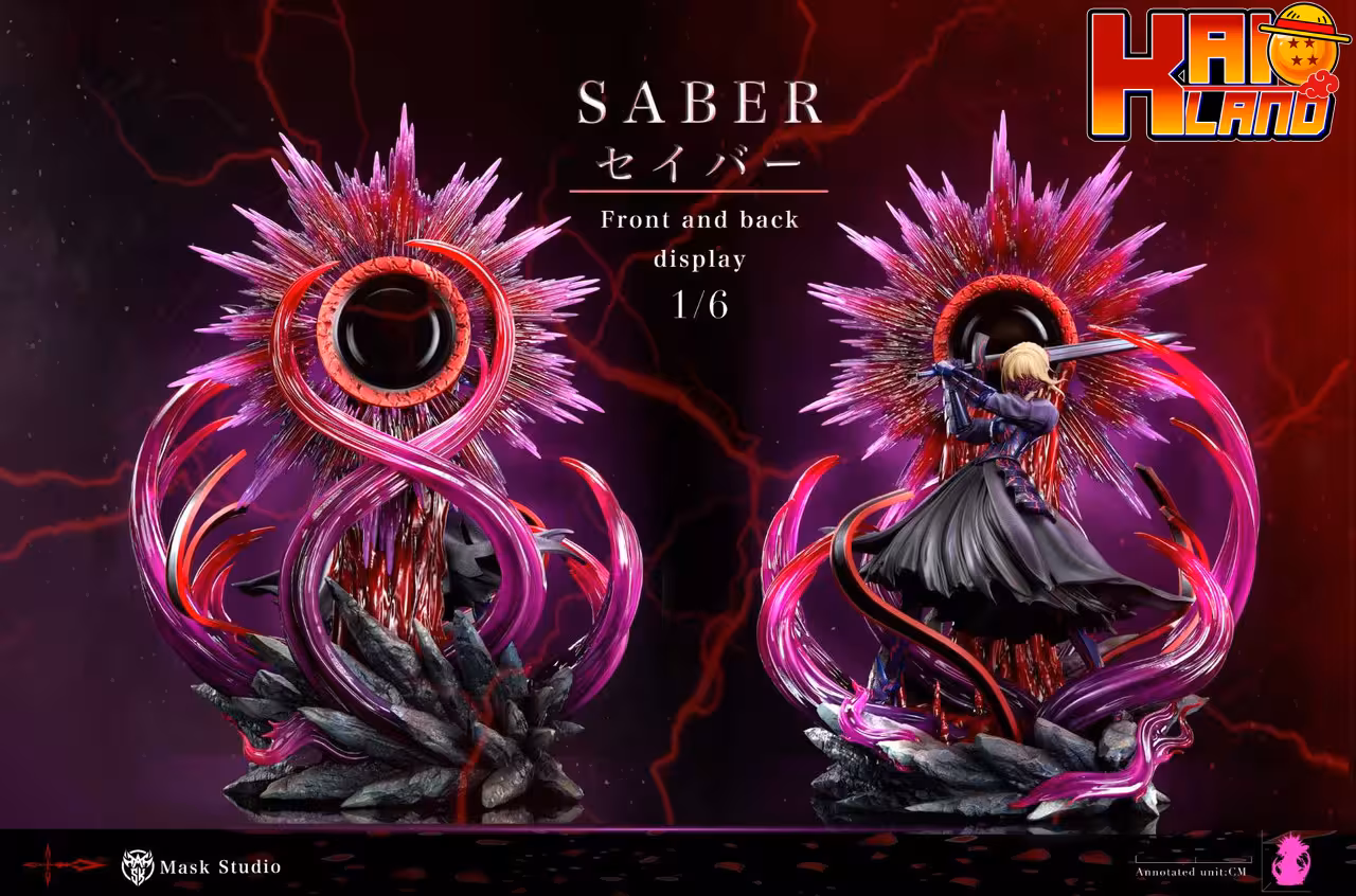 Fate Stay Night Mask Studio Black Saber Resin Statue