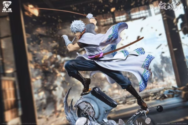 GinTama HunDan Studio Gintoki Sakata v2 Resin Statue 3