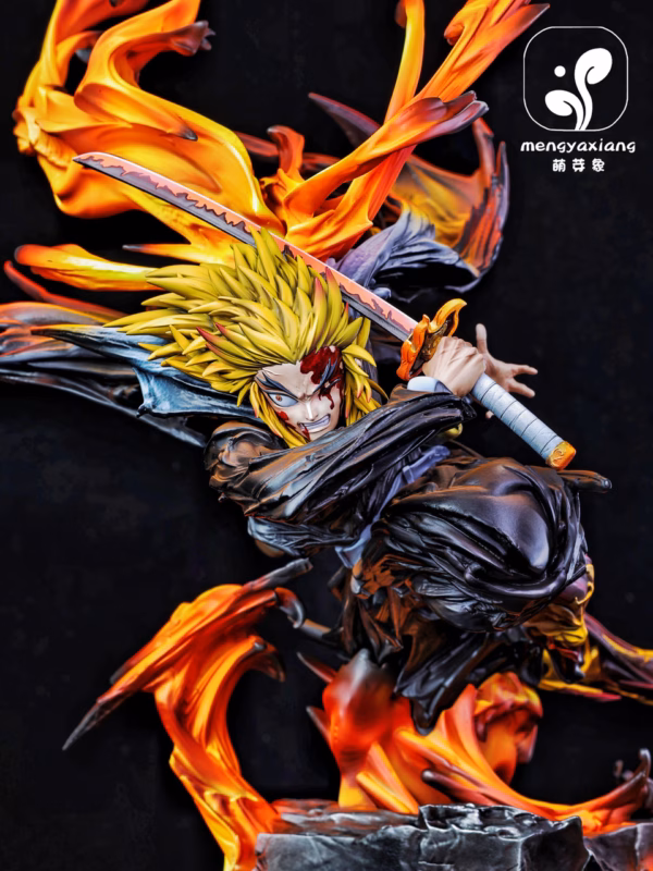 Kimetsu No Yaiba Meng Ya Xiang Studio Rengoku Kyoujurou Resin Statue 6