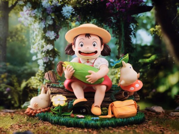My Neighbor Totoro Long Miao Studio Hayao Miyazakis Ecological Scene Mei Holding Corn Resin Statue 1