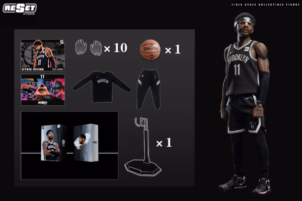 NBA Reset Studio Nets Masked Kyrie Irving Collectible Action Figure 1