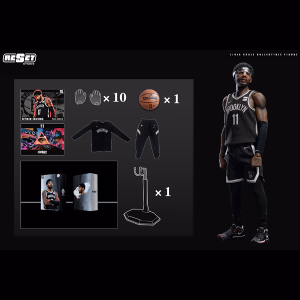 NBA Reset Studio Nets Masked Kyrie Irving Collectible Action Figure 5