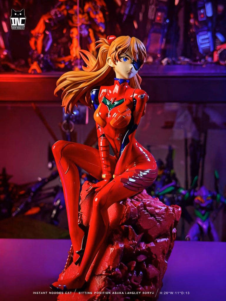Neo Genesis Evangelion Instant Noodles Studio Sitting Asuka Resin Statue