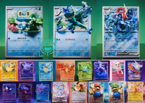 Pokemon GEISHA Studio Card Froakie x Frogadier x Greninja Ex Resin Statue