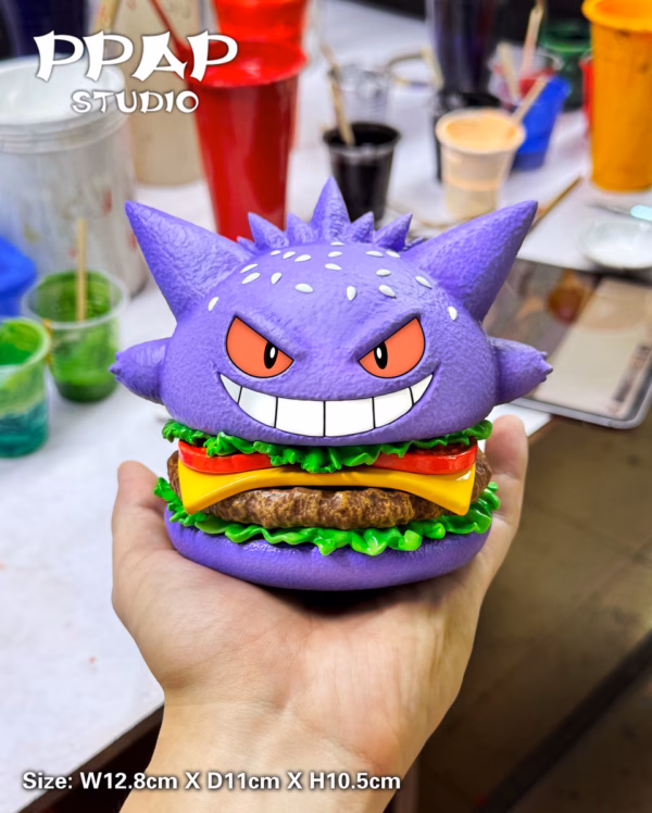 Pokemon PPAP Studio Gengar Hamburg Resin Statue 4
