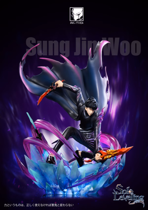 Solo Leveling Noc Studio Sung Jin Woo Squatting Pose Resin Statue 3