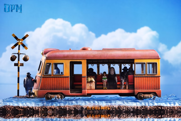 Spirited Away OPM Studio Bus On The Sea Resin Statue