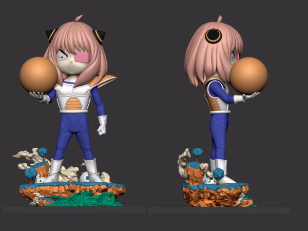 Spy x Family Tsu Studio Anya Cosplay Dragon Ball Resin Statue 3