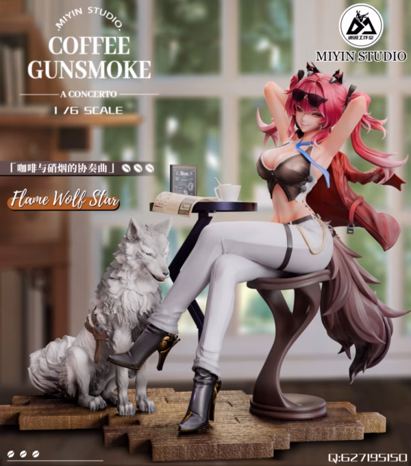 Wuthering Waves MiYin Studio Flame Wolf Star Resin Statue 1