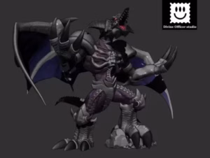 YuGiOh Divine Officer Studio Black Skull Dragon Resin Statue