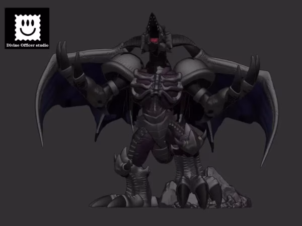 YuGiOh Divine Officer Studio Black Skull Dragon Resin Statue 3