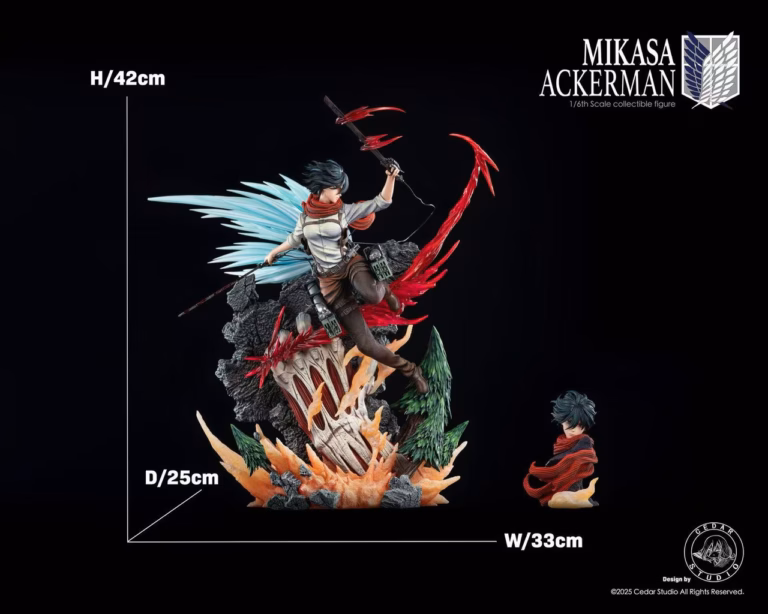 Attack On Titan Cedar Studio Mikasa Ackerman Resin Statue