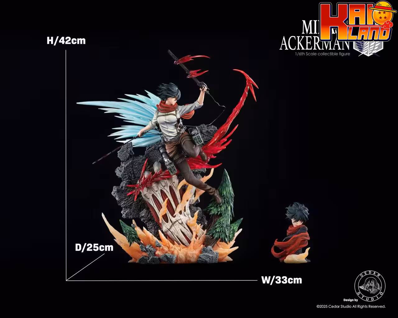 Attack On Titan Cedar Studio Mikasa Ackerman Resin Statue