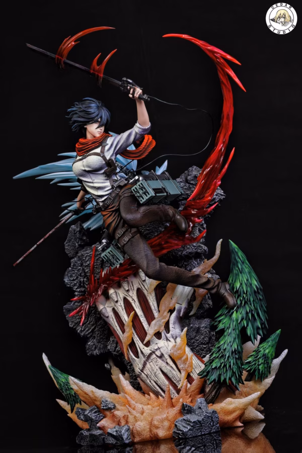 Attack On Titan Cedar Studio Mikasa Ackerman Resin Statue 1
