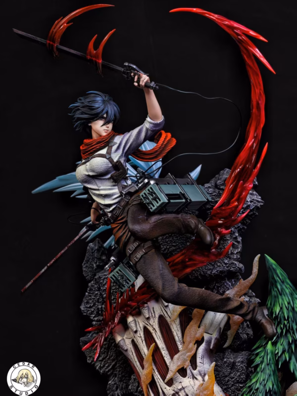 Attack On Titan Cedar Studio Mikasa Ackerman Resin Statue 4