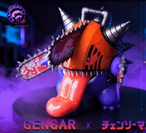Pokemon DEEP Studio Gengar COS Chainsaw Man Resin Statue