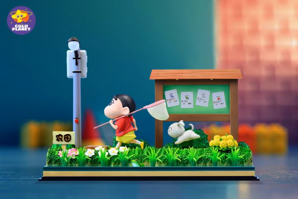 Crayon Shin Chan Gulu Planet Shin Chan Coal City Resin Statue 4