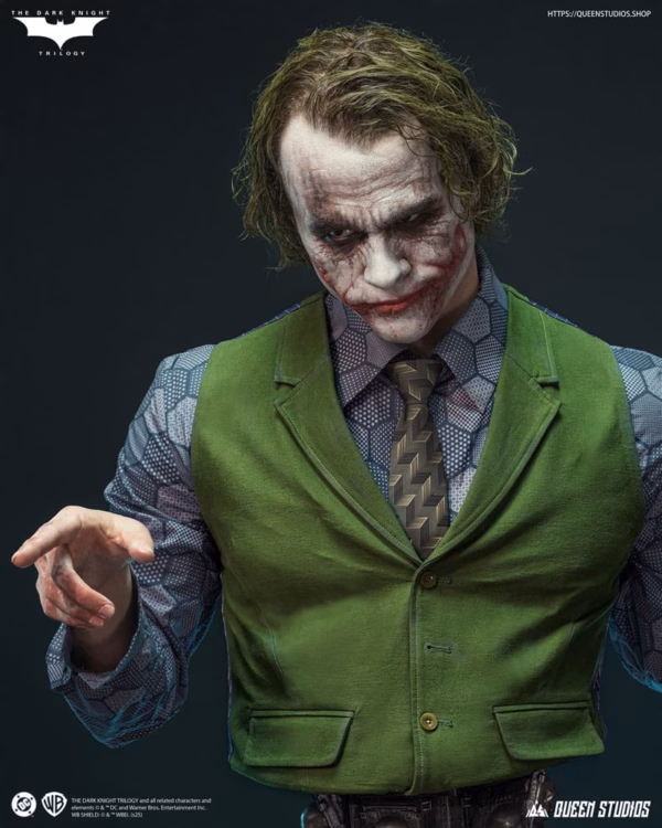 DC Queen Studio Joker Bust Life Size Licensed Resin Statue 4
