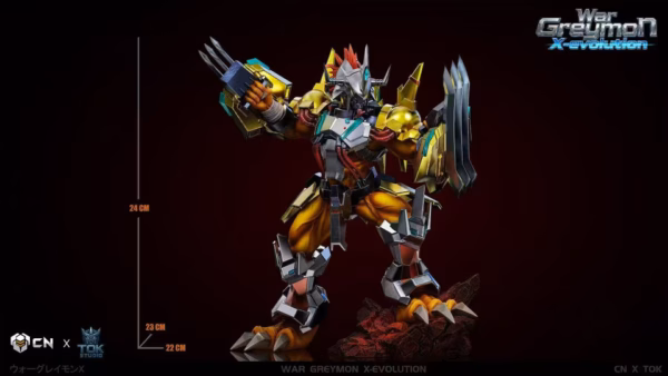 Digimon TOK Studio WarGreymon X Evolution Resin Statue 3