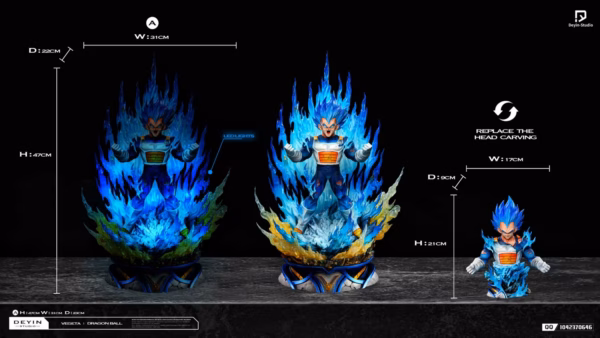 Dragon Ball Deyin Studio Vegeta Deep Blue Resin Statue 9