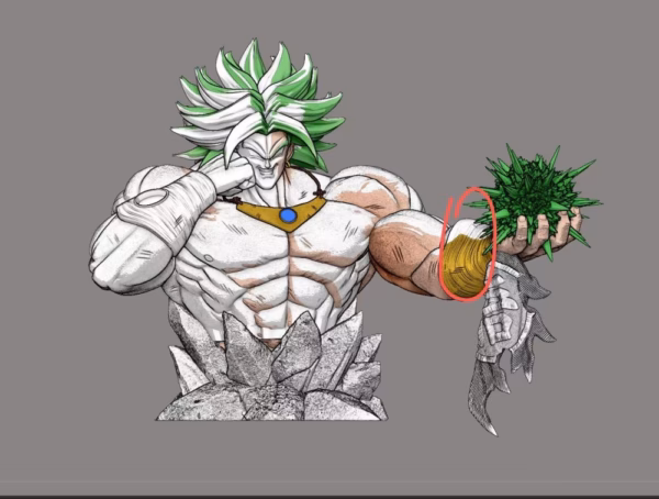 Dragon Ball Yi Shou Studio Broly V2 Resin Statue 5