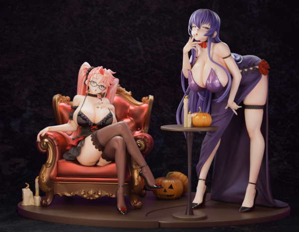 Highschool Of the Dead Green Tea Studio Busujima Saeko Halloween dance Party Resin Statue 5