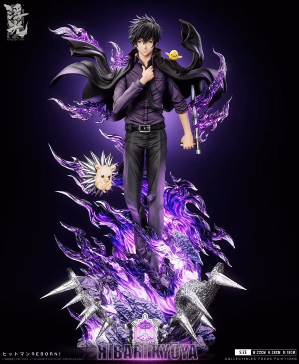 Katekyo Hitman Reborn Floating Light Studio Kyoya Hibari Resin Statue 3