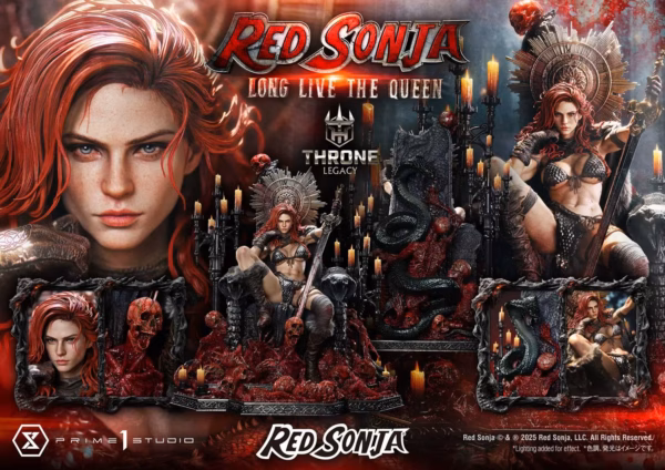 Marvel Prime 1 Studio Throne Legacy Red Sonja Red Sonja Long Live the Queen Licensed Resin Statue 2