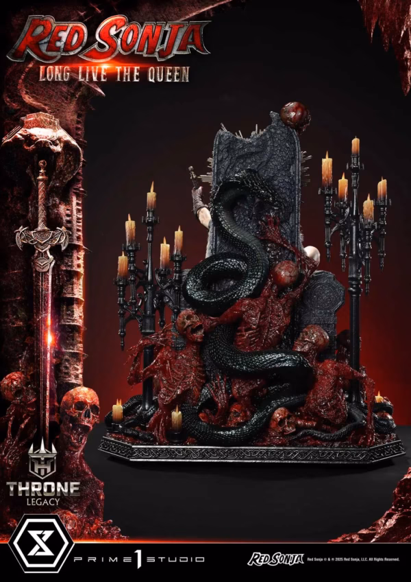Marvel Prime 1 Studio Throne Legacy Red Sonja Red Sonja Long Live the Queen Licensed Resin Statue 4