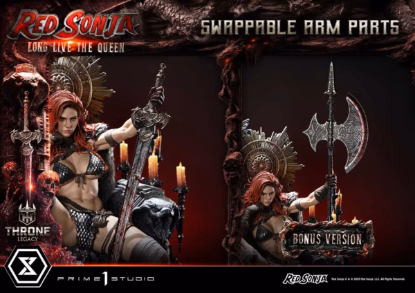 Marvel Prime 1 Studio Throne Legacy Red Sonja Red Sonja Long Live the Queen Licensed Resin Statue 7