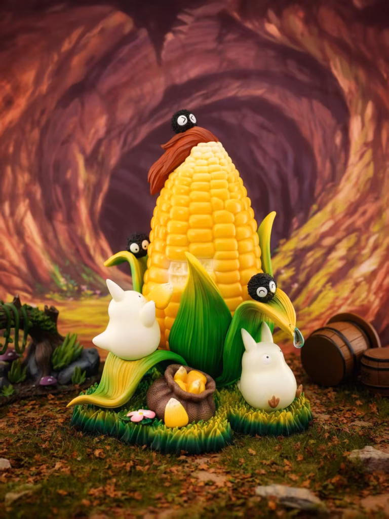 My Neighbor Totoro LongMiao Studio Totoro Picking Corn Resin Statue
